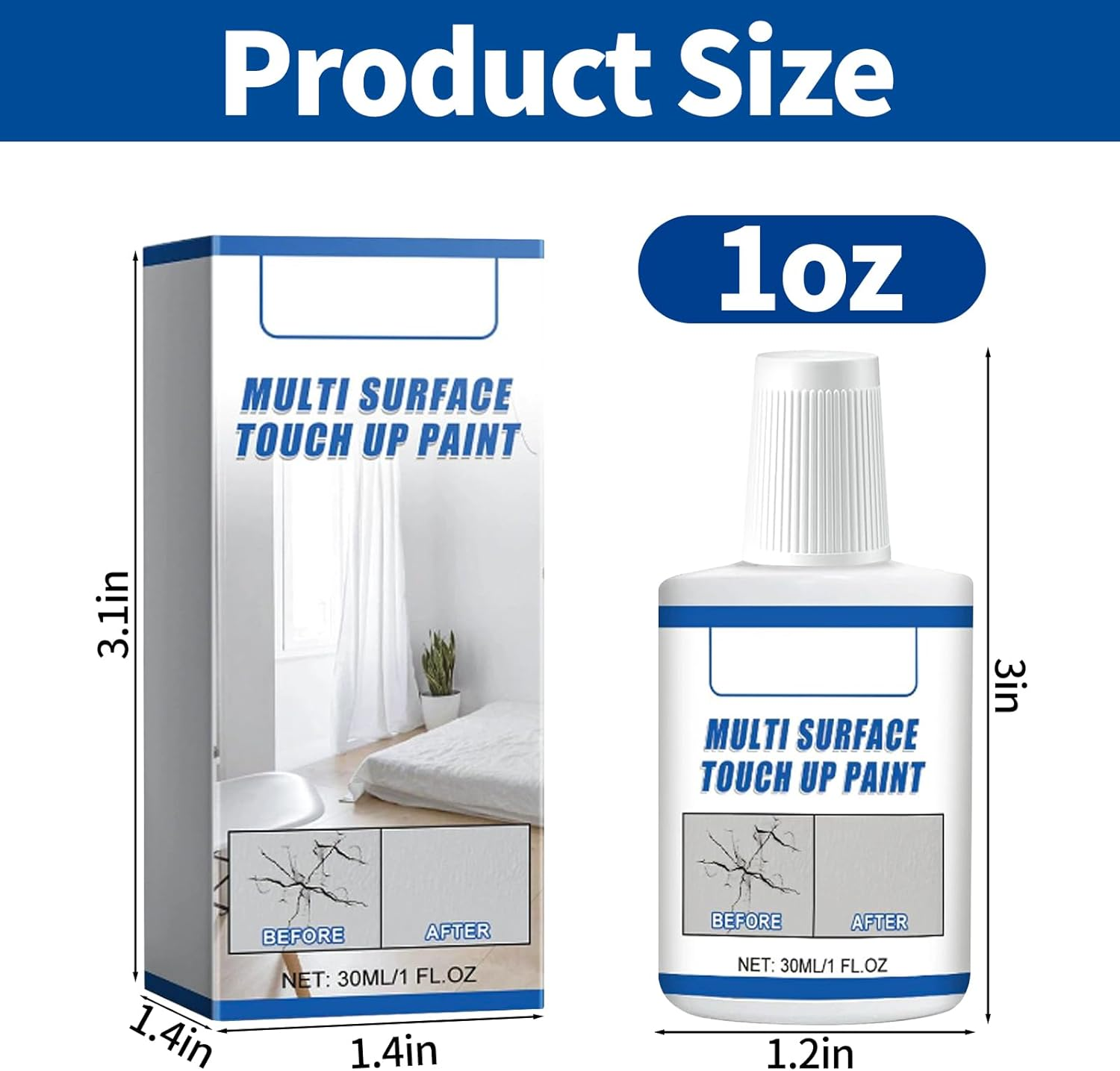Tub and Tile Paint, Specialty Bathtub Paint White, Quick-Dry Porcelain Paint for Scratches, Cracks, and Spots on Sinks, Enamel, Toilets, and Bathtubs(White) image number 2