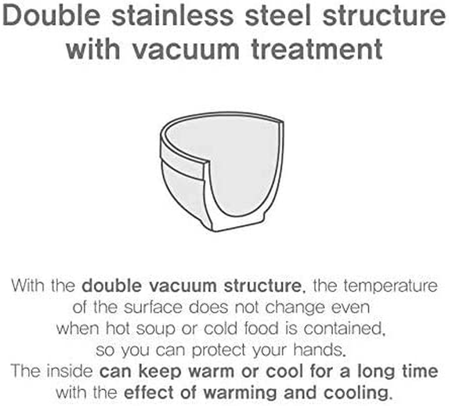 Qcfang Stainless Steel Mixing Bowls 4 Pack Heat Insulated Metal Bowls Set for Kids and Adults Double Walled Multipurpose Bowls for Cereal, Soup, Ice Cream, Rice, Noodles, Salad, Snacks (Round) image number 6