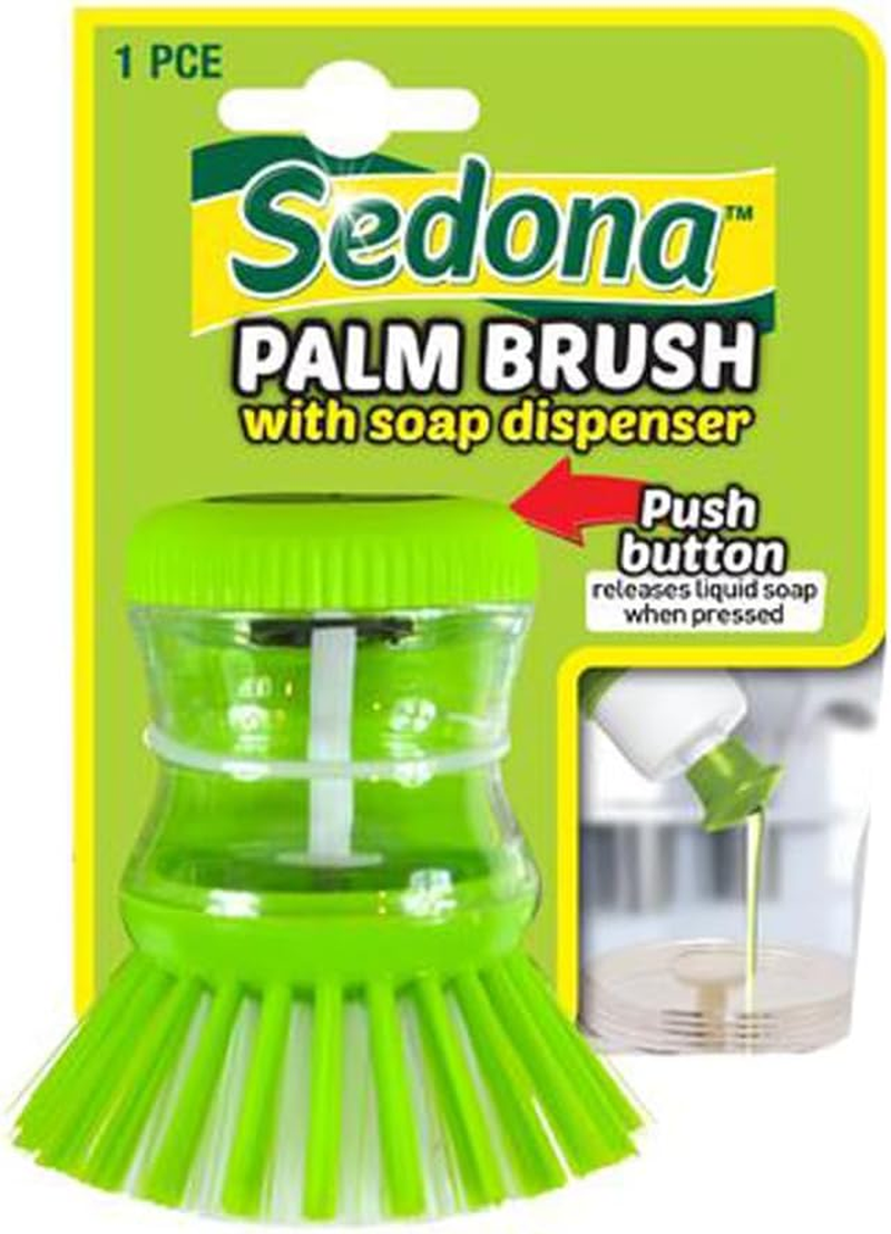 Sedona Compact Dish Cleaning Brush with Soap Dispenser (Pack of 2) image number 2