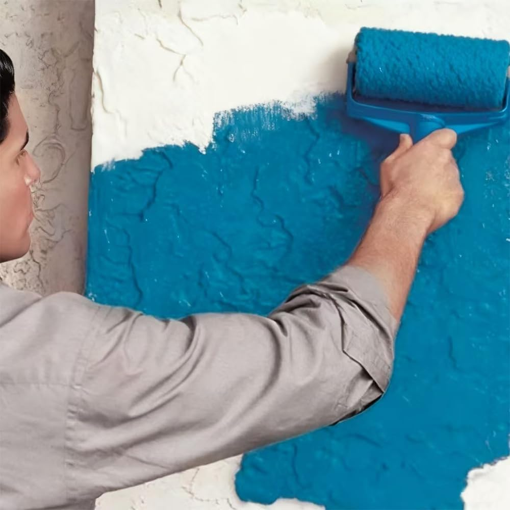 7Pcs Professional Paints Roller Set with Edger and Tray, Paint Roller DIY Wall Painting Brushes Set, Non Drip Painting Roller and Tank Kit, Paint Rollers with Tank for Walls, Ceilings