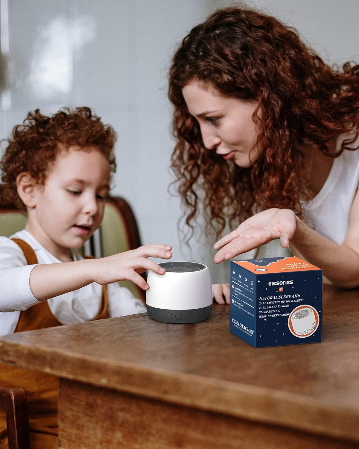 Elesories White Noise Machine, Sound Machine With13 Non Looping Natural Soothing Sounds for Adults Baby Sleeping, Also Be Used as a Multifunctional Speaker for Home, Office Privacy | Nursery | Travel image number 4