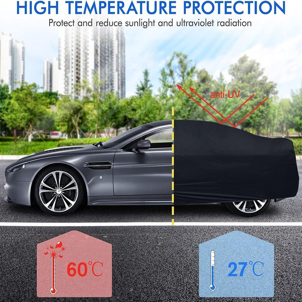 Car Cover Custom for Toyota Caldina,Full Car Cover Waterproof Breathable All Weather Snow Sun Uv,Outdoor Car Tarpaulin with Side Zipper and Four-Wheel Windproof Rope image number 6