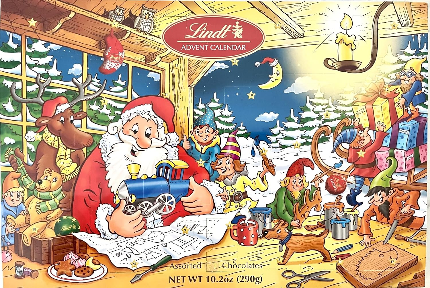 Lindt Christmas Advent Calendar 2023, Assorted Chocolates, 10.2 OZ, Sealed. image number 3