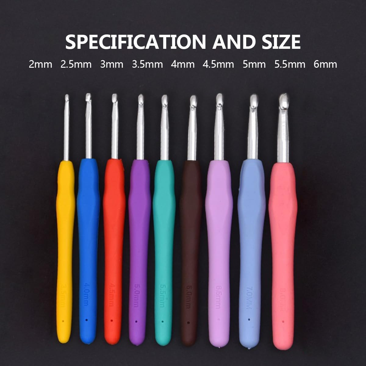 9 Pcs Crochet Kit,Non-Slip Crochet Hooks,Aluminum Crochet,Clover Crochet Hooks,Crochet Hooks Set, for Arthritic Hands,Beginner Knitting and Crochet Supplies,Easy to Use image number 1