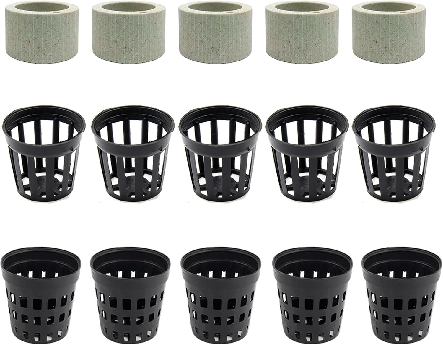 Aquarium Planting Baskets Rings,15 Pcs Aquatic Plants Fixed Ring Set, Aquatic Plant Planting Basket Flower Pots anti Floating Plant Ring and Cup,Aquatic Plants Fixed Ring Fish Tank Planting Cups image number 1