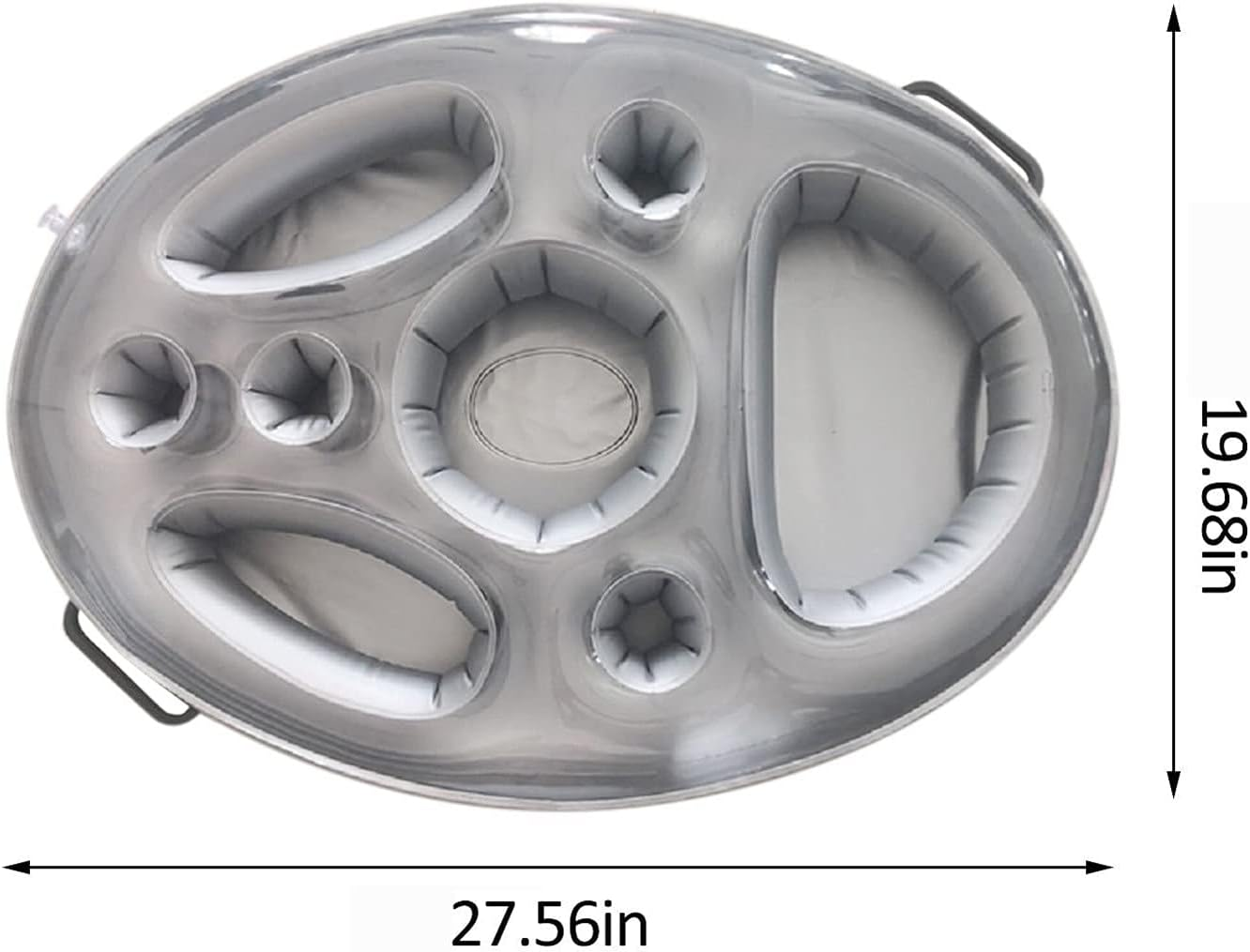 Weilaike Inflatable Floating Drink Holder, 8 Holes Pool Food Drink Tray,Versatile Floating Tray for Pools & Hot Tub, Beach & Spa Hot Tub Accessories,Large Capacity Drink Float image number 3