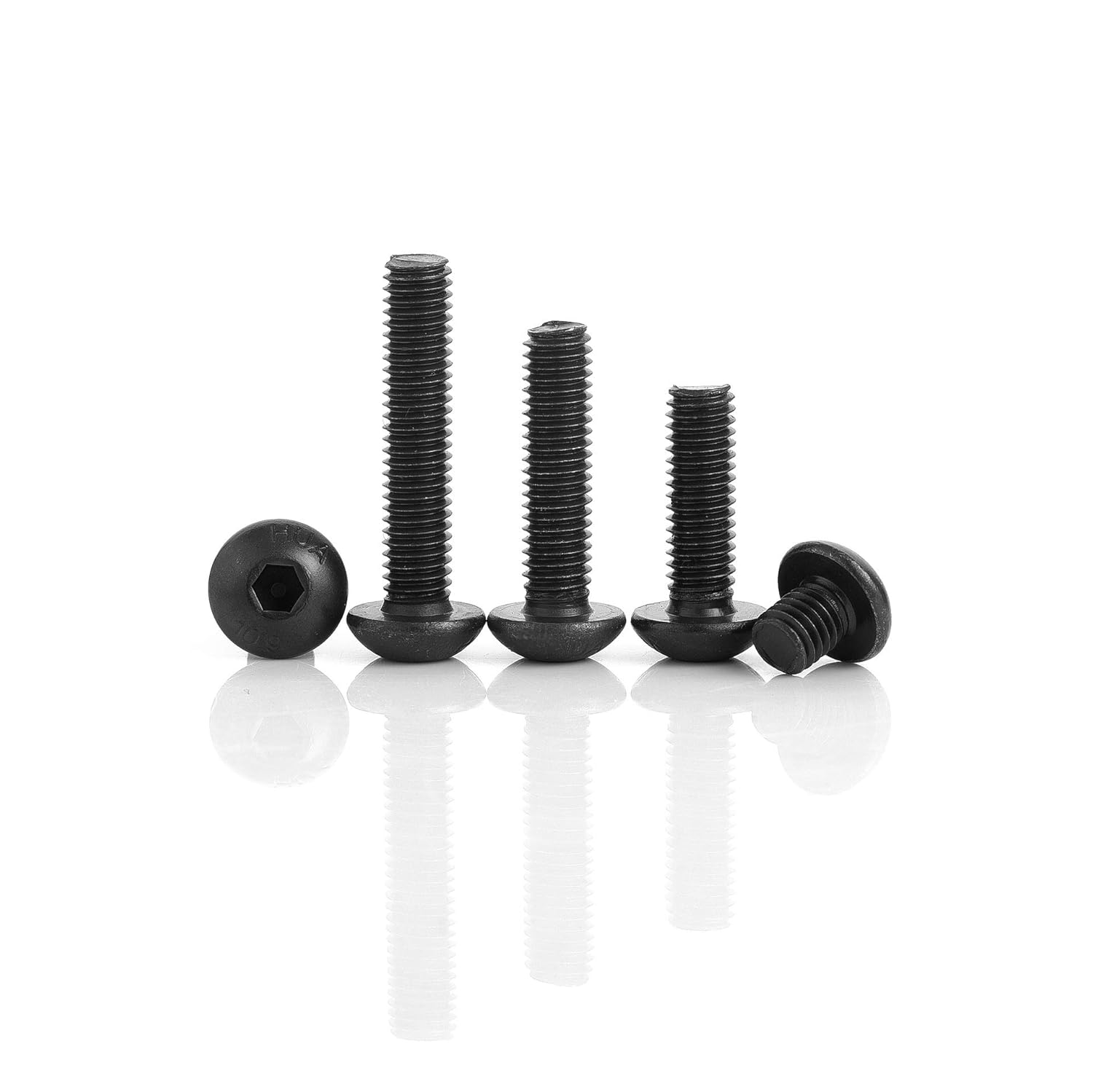 (20Pcs M5*10) M5 8Mm-40Mm Black Stainless Steel round Head Bolt Screw Set, for DIY Home Repair Woodworking Carpentry Homemade Projects image number 2