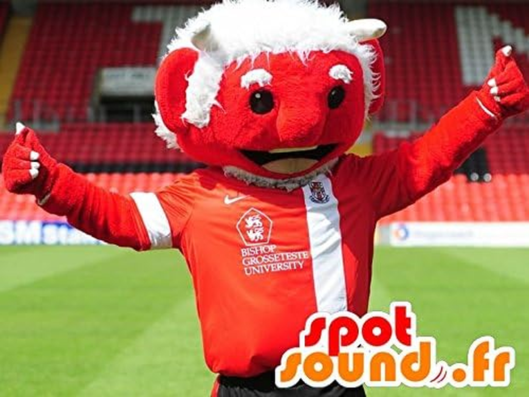 Mascot Spotsound Amazon Red Imp with White Hair