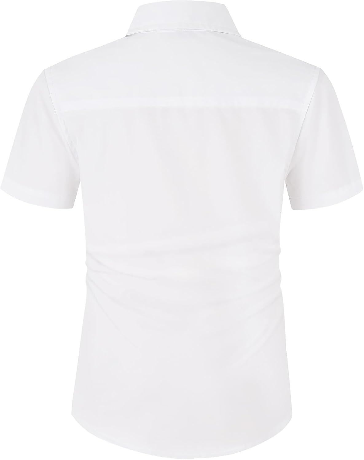 Spring&Gege Boys Short Sleeve Dress Shirts Stretch Wrinkle Free Casual Button down Shirts image number 7