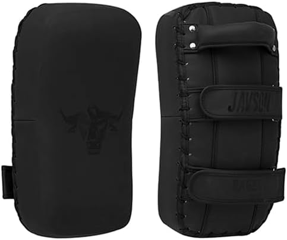 Thai Pads Artificial Leather 1 Unit Curved Shape Kick Training Shield, MMA Muay Thai Pad, Kickboxing Thai Pad for Boxing, Muay Thai, MMA, Kickboxing and Martial Arts Equipment by Javson