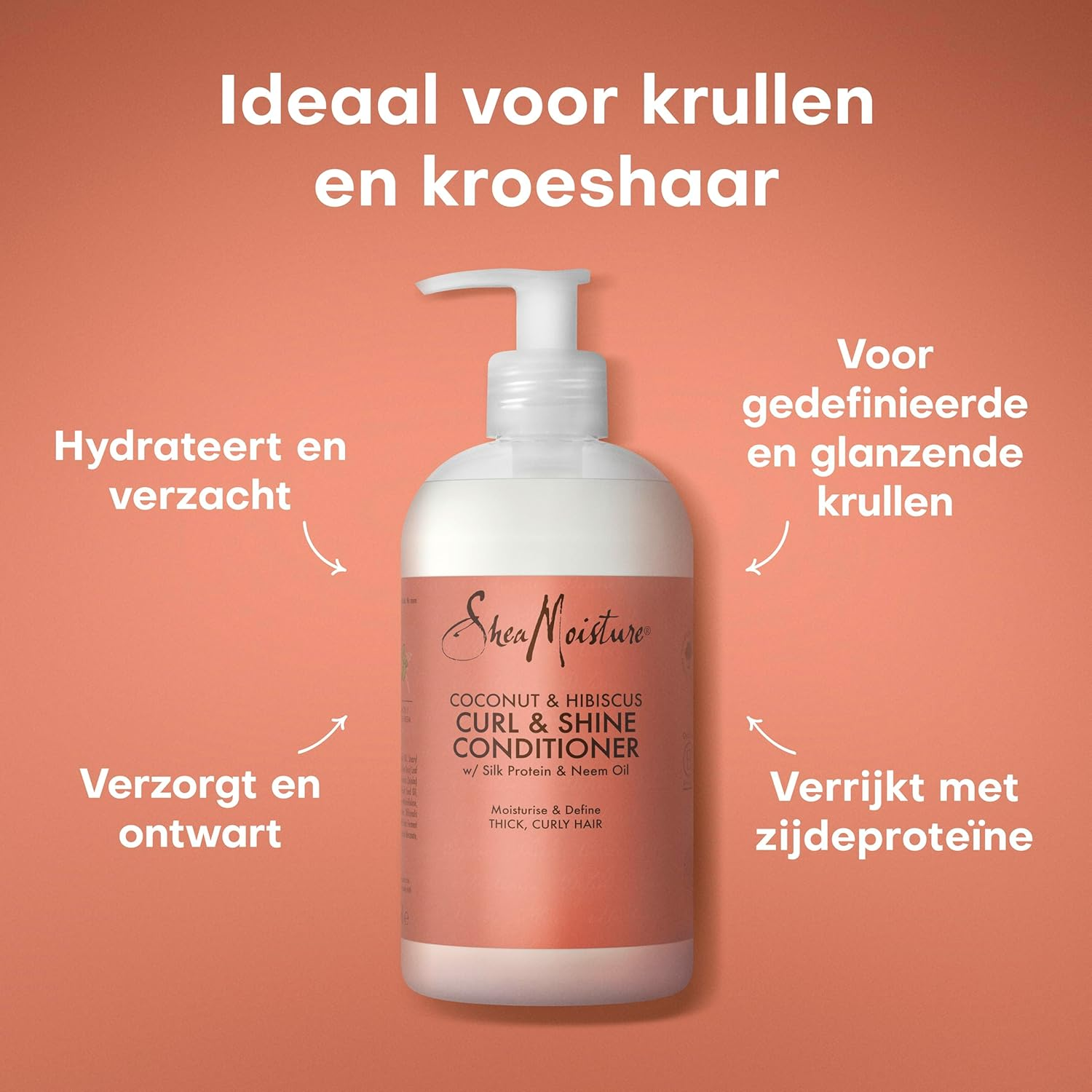 Shea Moisture Coconut and Hibiscus Curl and Shine Conditioner, 379 Ml image number 5