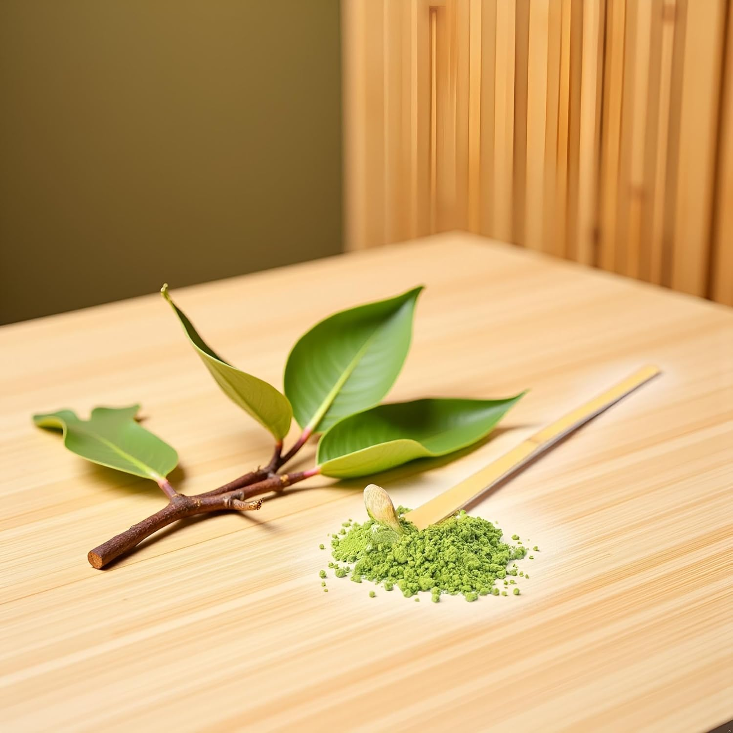 1Pc Brown Bamboo Matcha Scoop Japanese Chashaku Hooked Green Tea Spoon for Tea Ceremony 18Cm, Tea Scoops, Coffee, Tea and Espresso