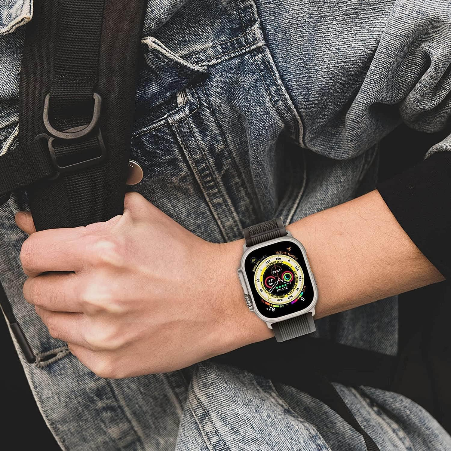 Trail Loop Band Compatible for Apple Watch Ultra 49Mm 46Mm 45Mm 44Mm 42Mm(Series 3/2/1), Sport Braided Replacement Strap Compatible with Iwatch Ultra 3/2/1 Series 11/10/9/8/7/6/5/4/3/2/1/SE image number 6