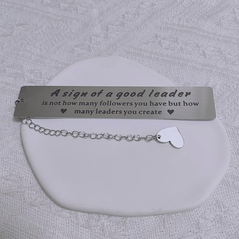 Boss Mentor Leader Appreciation Gift Bookmarks for Women Men a Sign of a Good Leader Bookmark for Manager Supervisor Mentor Leaving Going Away Gifts for Leader Retirement Gift