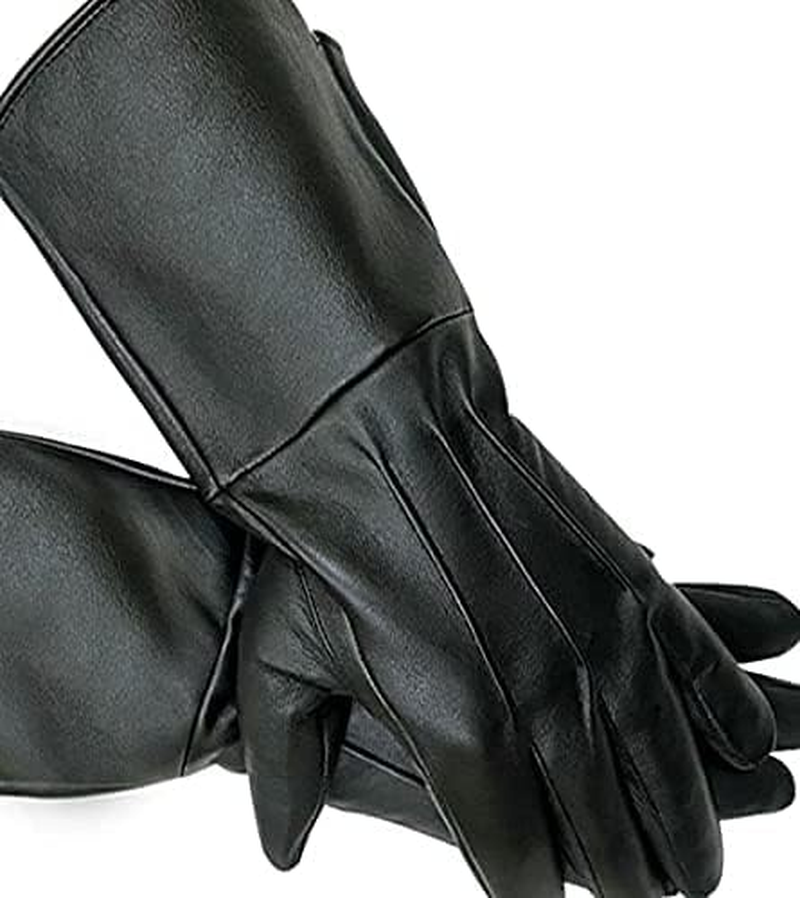 SI MEN'S MEDIEVAL RENAISSANCE COSPLAY SWORDSMAN STEAMPUNK UNLINED LEATHER GLOVES GAUNTLETS image number 4