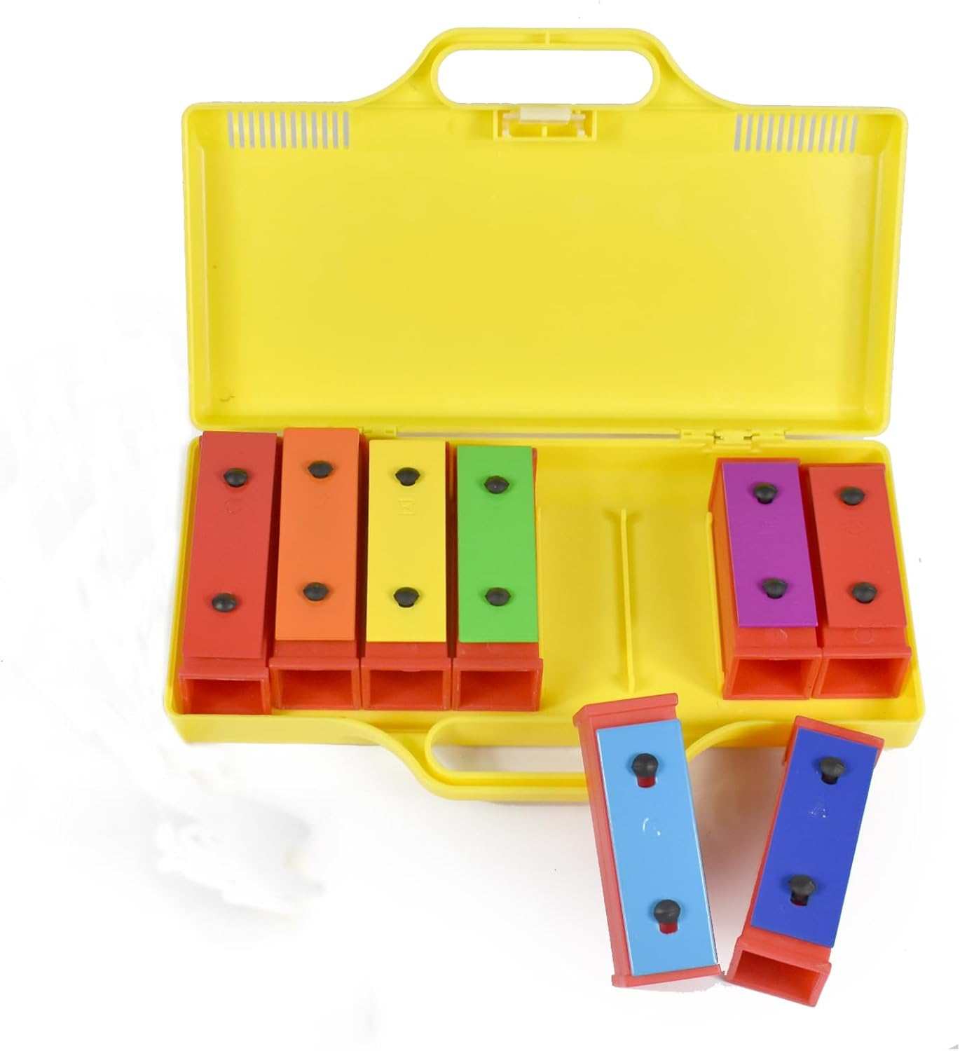 ENNBOM 8 Notes Chromatic Xylophone Glockenspiel Resonator Bells with Yellow Case image number 4