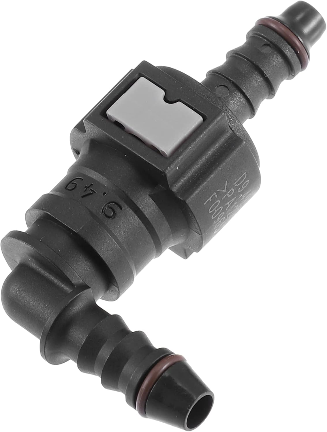 X AUTOHAUX 3/8 9.49Mm SAE to 5/16 8Mm 90 Degree Fuel Line Hose Quick Release Connector Disconnect Hose Nylon 2 Set Black image number 3