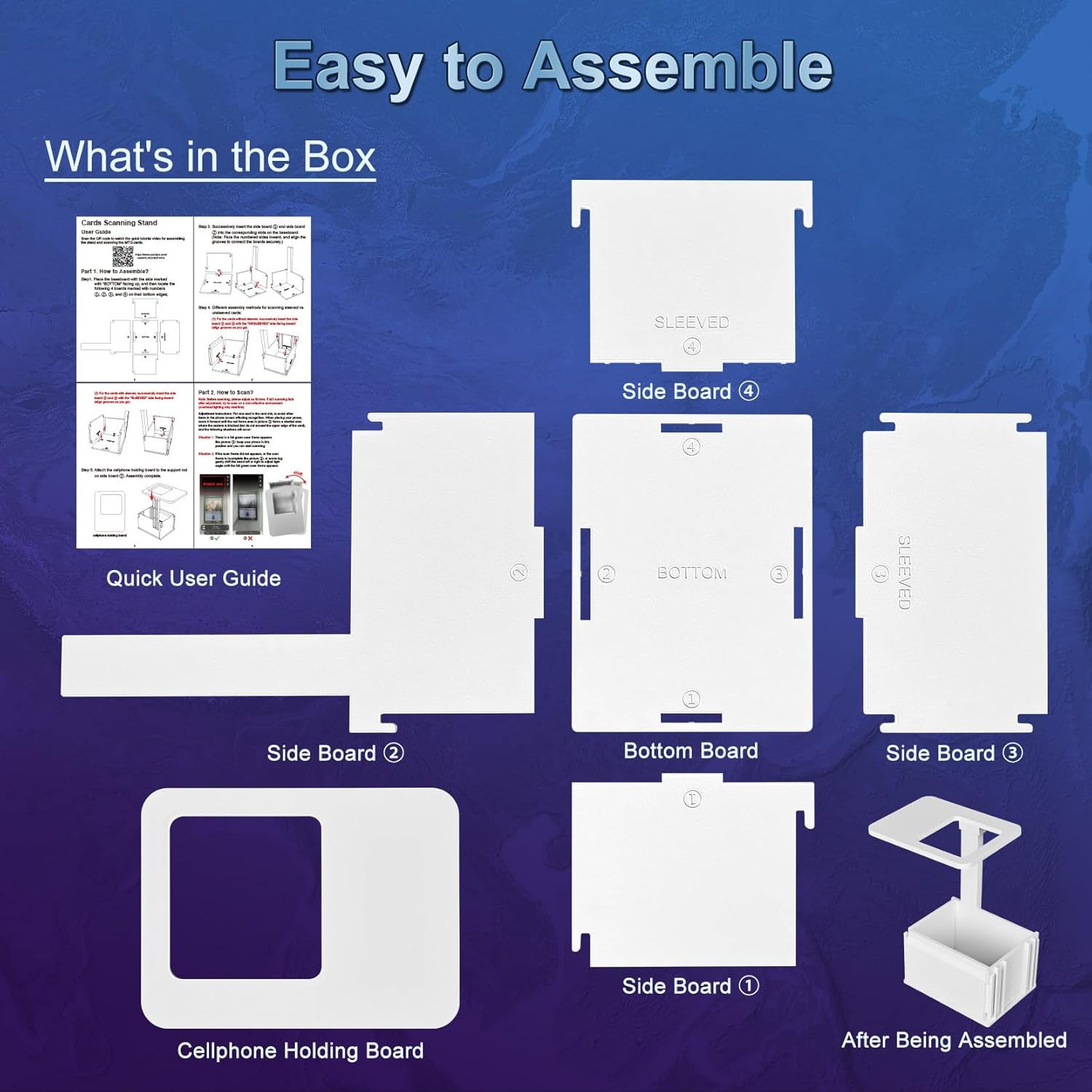 MTG TCG Card Scanner Stand Phone Holder for Standard Size Sleeved & Unsleeved MTG Cards Fast Scanning, Only Works with Manabox App, Ideal for Quick Scans and Price Checks