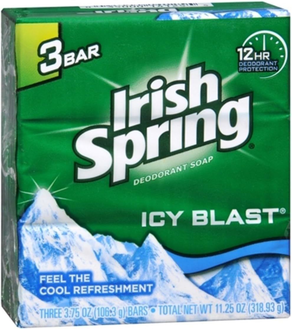 Irish Spring Deodorant Bar Soap, Icy Blast, 3. 2220Ml Bars, 3 Ea (Pack of 2) image number 3