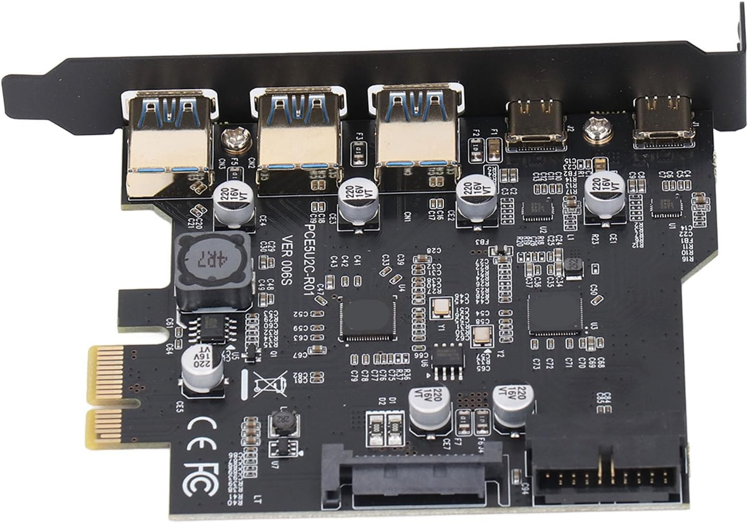 Pcie to USB 3.2 Gen 2 Card, 20 Gbps Bandwidth, 3 USB Type a and 2 USB Type C 5 Ports, PCI Express Expansion Card for Win Linux OS X PC image number 3