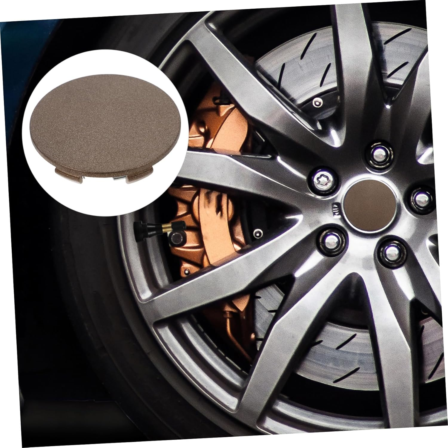 MOLUCKFU 4Pcs Wheel Hub Center Caps Deep Antique Automotive Tire Accessories Easy Installation Material Sleek Design for Car Wheel Hub Replacement image number 1