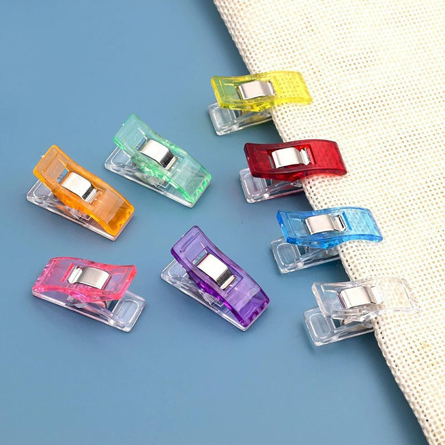 Multipurpose Sewing Clips 150Pcs, Assorted Colors Plastic Clips for Fabric, Clips for Sewing Supplies