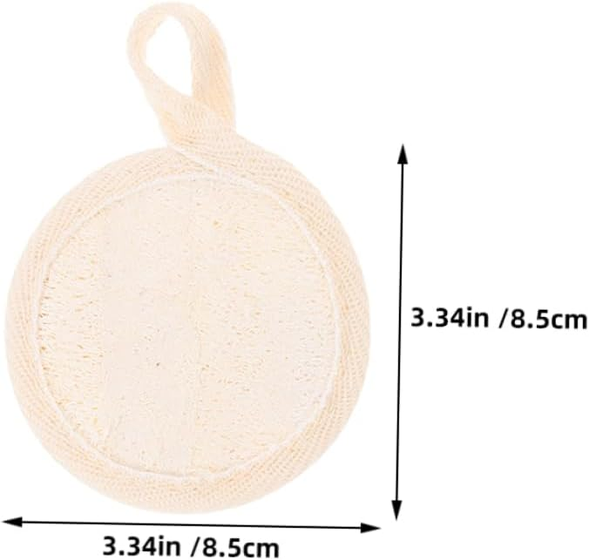 Minkissy 3Pcs Cotton and Linen Mud Bath Loofah Face Scrubber Exfoliating Pads for Facial Cleaning in Shower image number 5