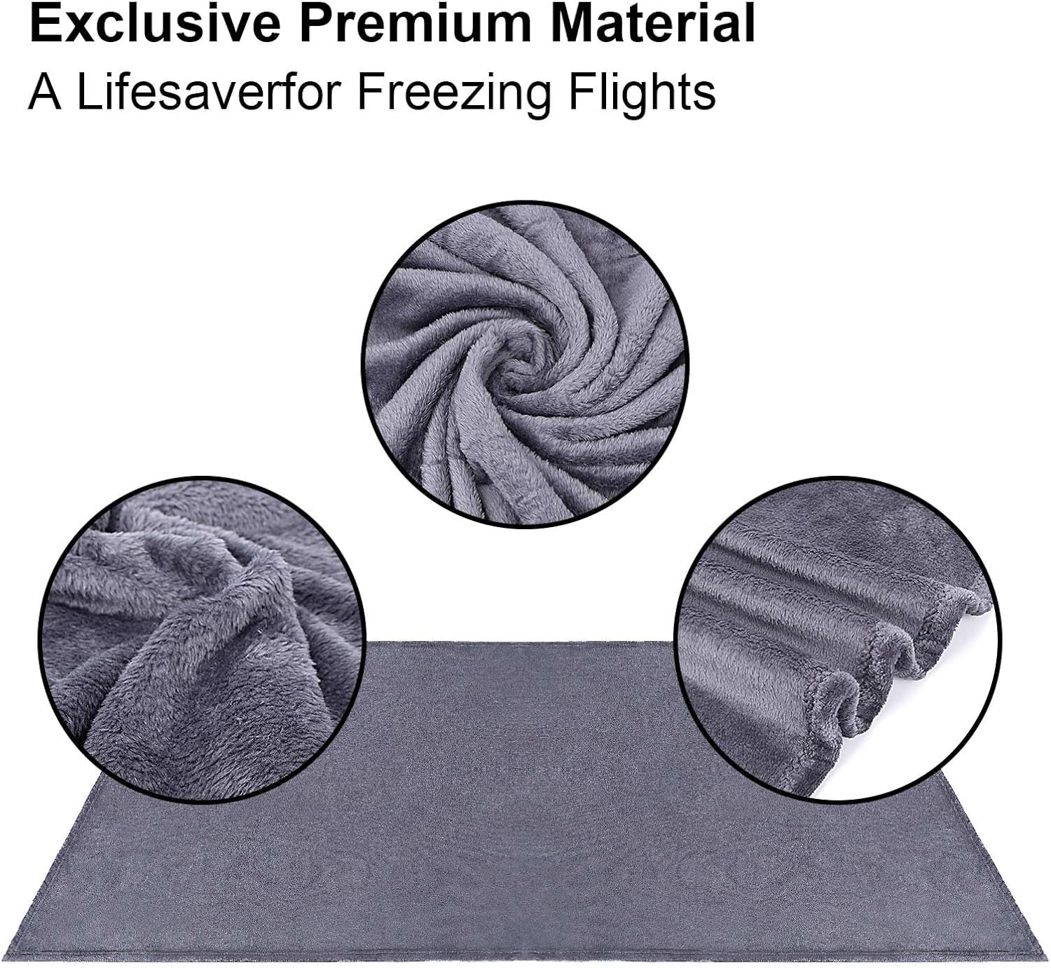 DAWNTREES 2 Pack Travel Blanket and Pillow - Travel Essentials Gifts on Airplane, Camping, Car, 2 in 1 Airplane Blanket with Soft Bag Pillowcase, Hand Luggage Sleeve and Backpack Clip. (Grey+Pink)