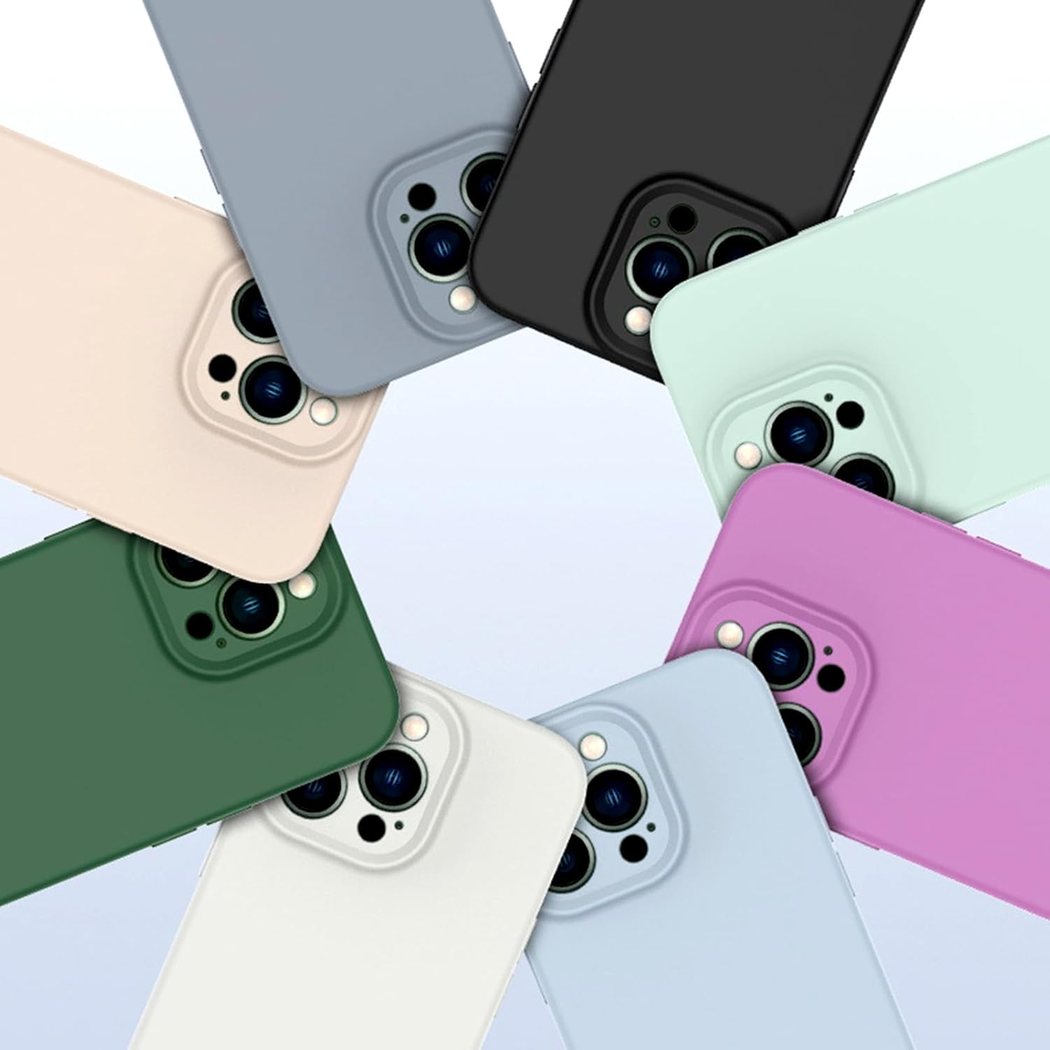 ROUMAYMAY for Iphone 15 Case, Liquid Silicone Shockproof Upgraded [Camera Cover], with Soft Fine Smooth Microfibre Lining Anti-Scratch, Full Body Phone Case for Iphone 15 Cover White Beige image number 2