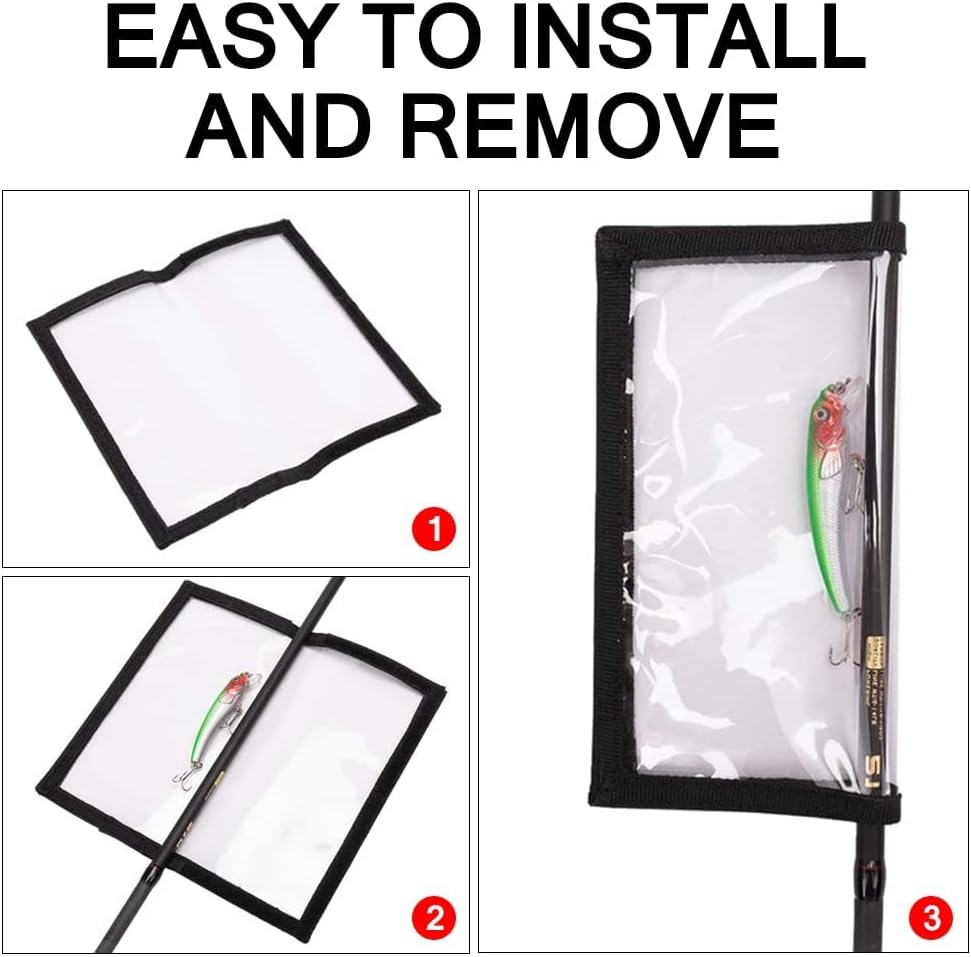 Jingfei 6Pcs Fishing Lure Wraps, Clear PVC Lure Covers Keeps Fishing Safe, Fishing Bait Cover See Lures,Fishing Covers image number 5