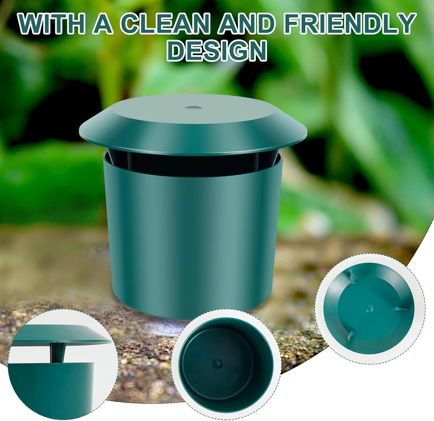 Beer Slug Snail Traps Kit, Portable Easy to Use Catching Slug House, Versatile Safe Plastic Snail Trapper, Growing Protection, for Snails and Slugs Snails Catcher image number 5