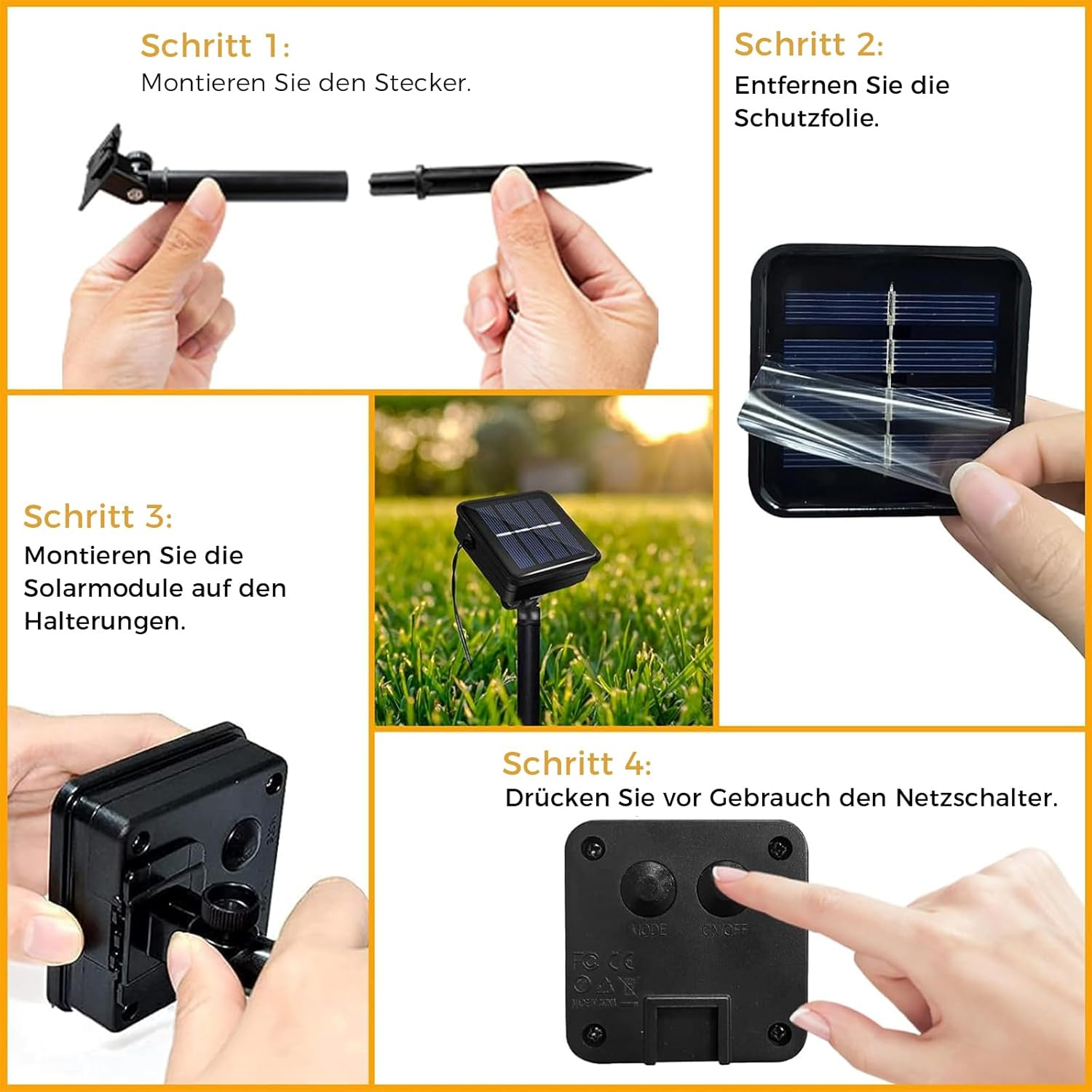 Koboko Solar Fairy Lights Outdoor Warm White 10 Strands with 100 Leds 1 Meter Length Waterproof Garden Decoration image number 6