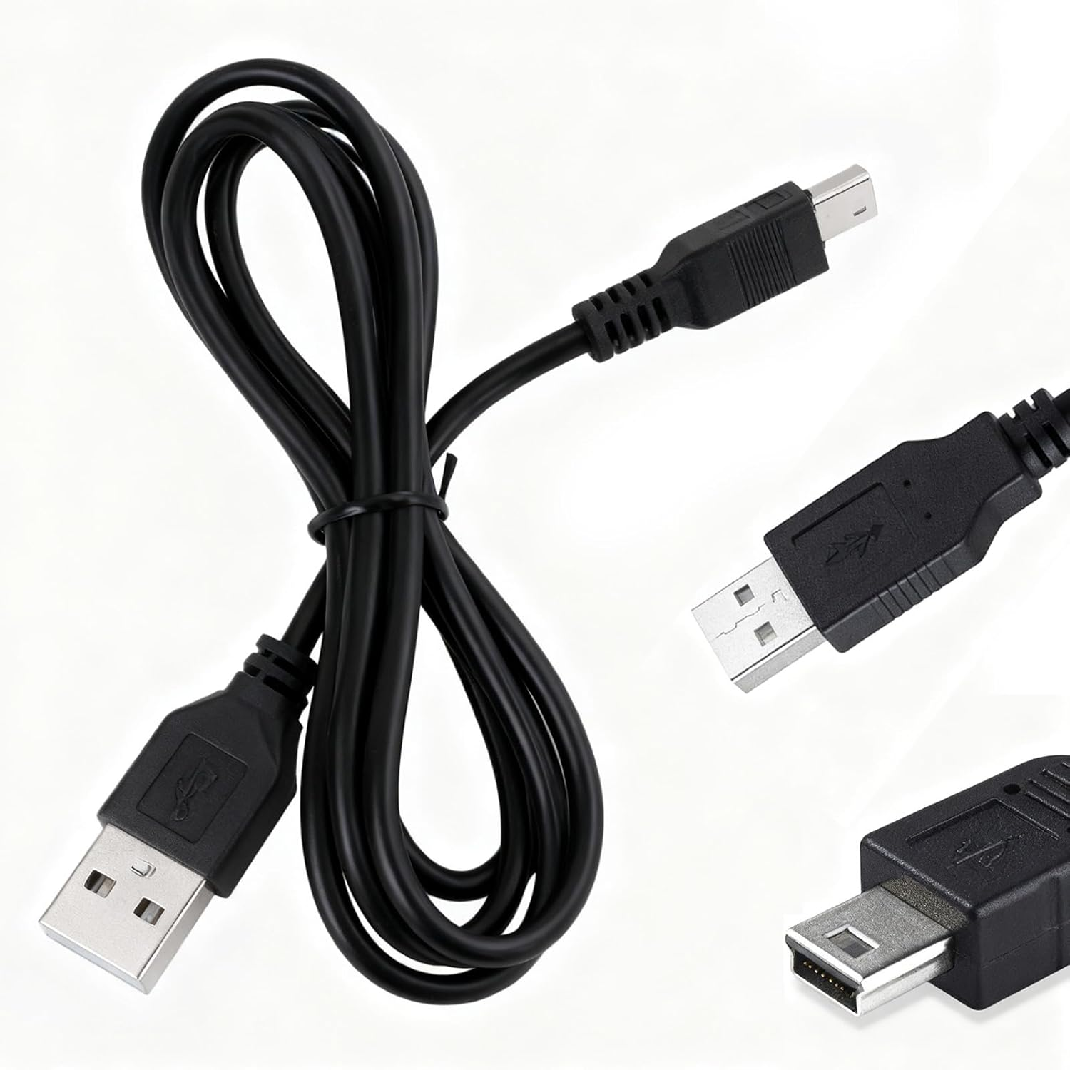 Vymoreon 1.5M Black Single Pack Calculator Charger Cable for TI - 84 plus CE, 89 Titanium, TI Nspire CX CX CAS Graphing Calculators image number 2