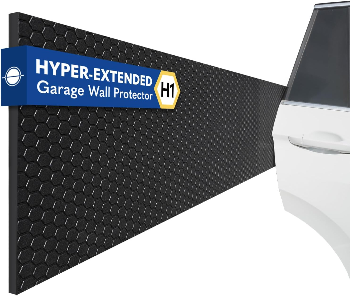 Garage Planet H1 Garage Wall Protector Car Door Wall Protector, Tool-Free, Designed in Australia (Black)