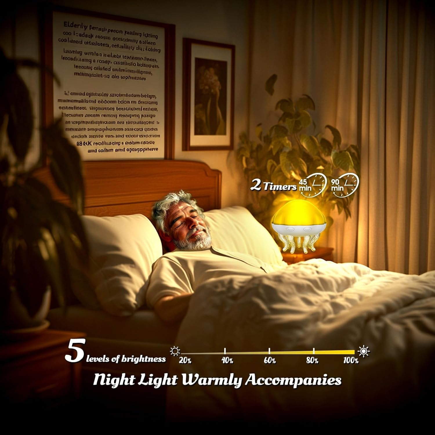 【2 In1】 Jellyfish Galaxy Light Projector for Bedroom Decor, Night Light for Kids Room Decor, Star Projector,Cute Lamp, Remote Control & Timer,Ceiling Night Light Projector for Birthday