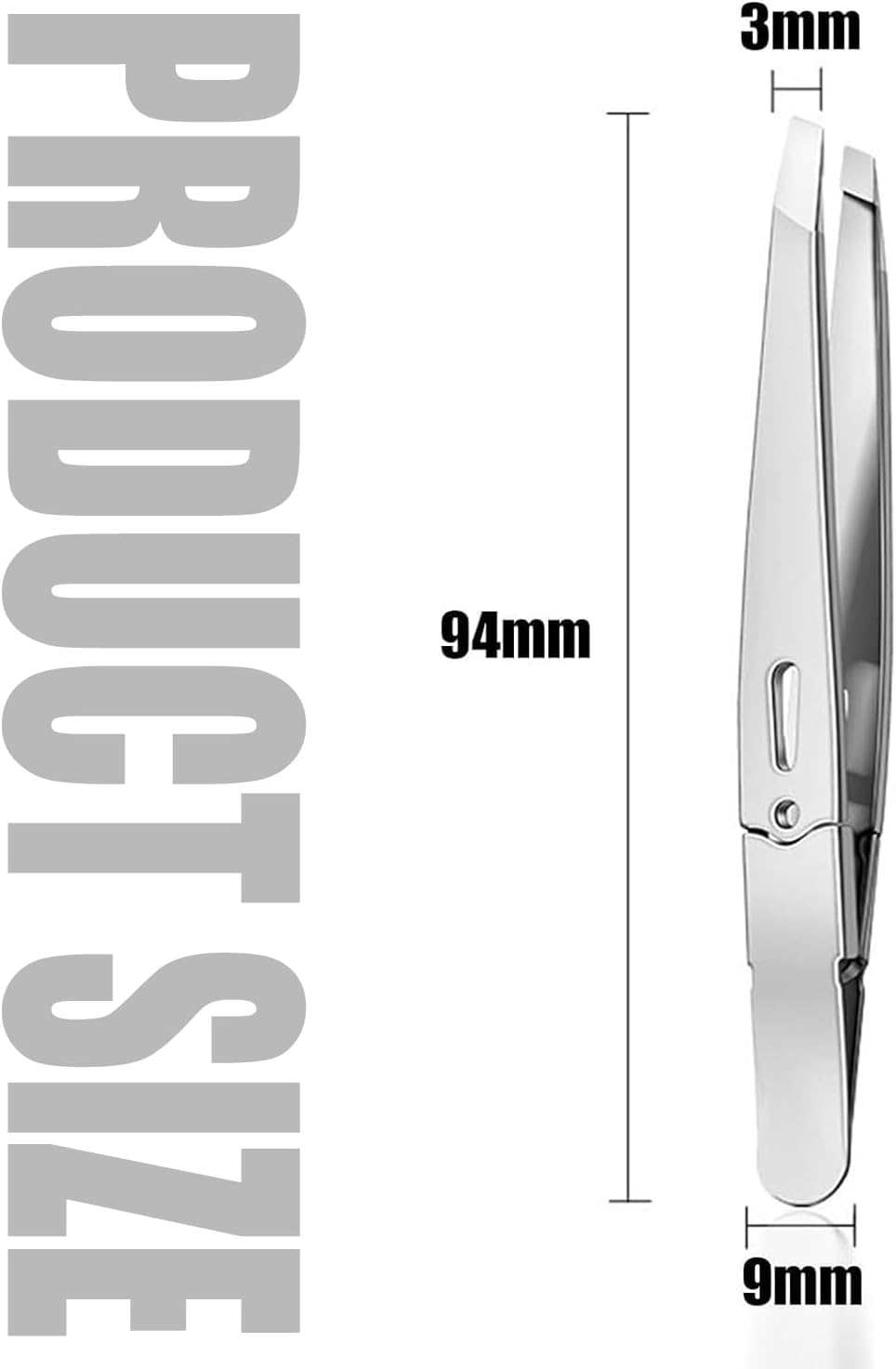 Lexziuo 2PCS Precision Tweezers Set - Professional Slant & Pointed Tweezers for Eyebrows, Facial Hair Removal, Splinter and Ingrown Hair - Stainless Steel Beauty Tools for Women & Men image number 6