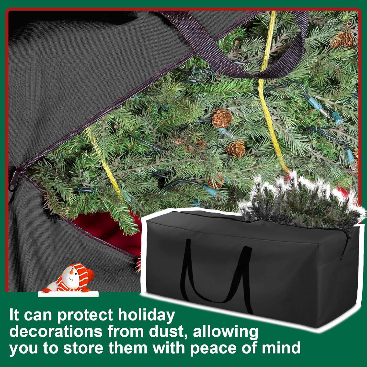 Patio Cushion Storage Bag Extra Large Oxford Fabric Outdoor Cushion Bag Waterproof Dust Resistant Outdoor Zippered Storage Bags for Furniture Cushions 68" L X 30" W X 20" H (Black)