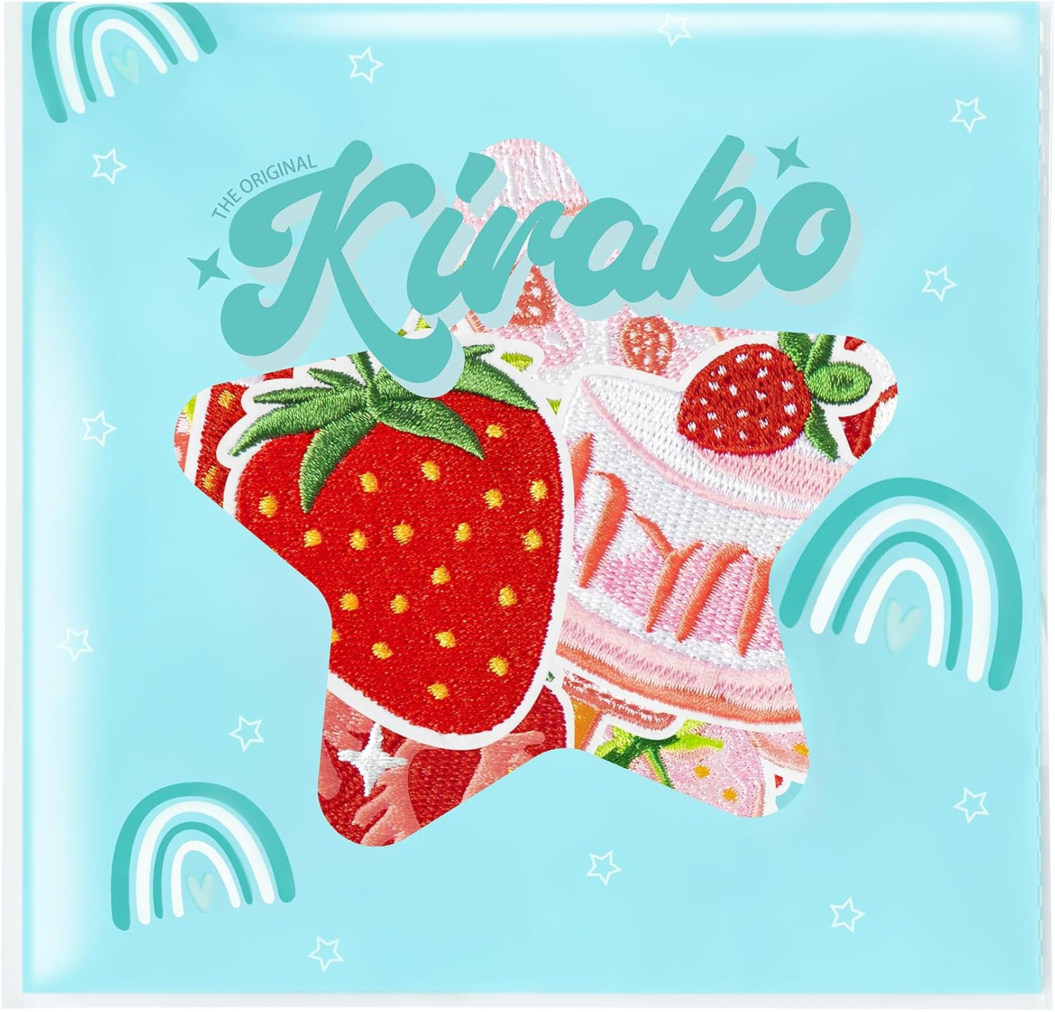 12Pcs Strawberry Iron on Patches Cute Fruit Cake Bow Sew on Repair Embroidered Applique Pink Red Coquette Aesthetic Girly Style DIY Craft Accessories Gifts for Preppy Girls Women Clothing Backpack Hat image number 1