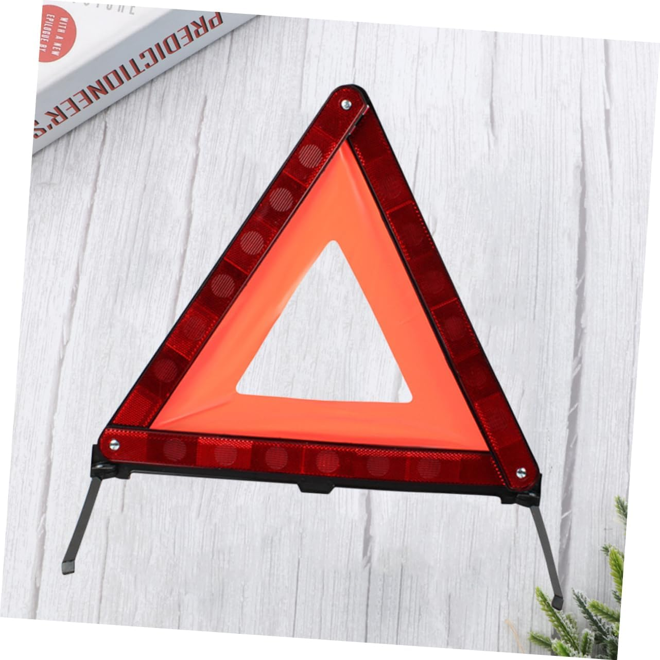 Reflective Triangle Warning Sign for Road Safety Emergency Roadside Warning Triangle Kit Portable Red Safety Sign for Vehicles for Car Breakdowns and Accidents image number 1