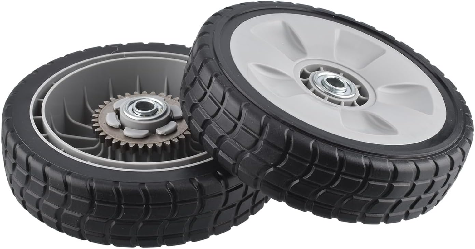 2 Pieces 8-Inch Lawn Mower Rear Wheel with Gear for Honda 42710-VE2-M01ZE 42710-VE2-M02ZE HRR216K6 image number 3