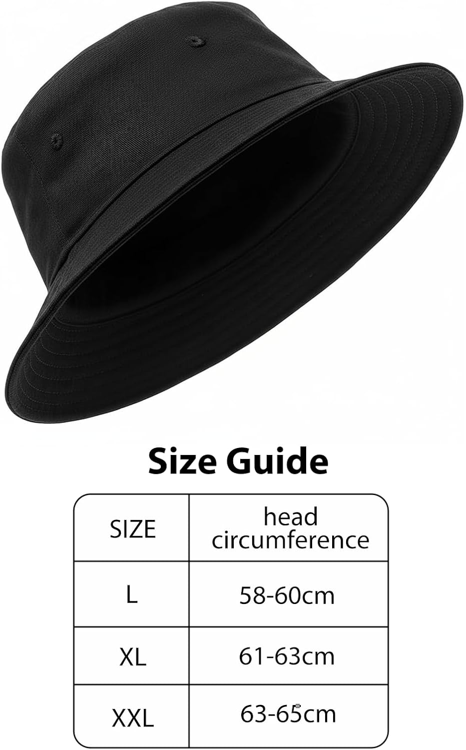 Ruibex Women'S Bucket Hat for Sun Protection, Lightweight & Packable for Travel, Outdoor, Beach, Hiking, Camping （Black） image number 5