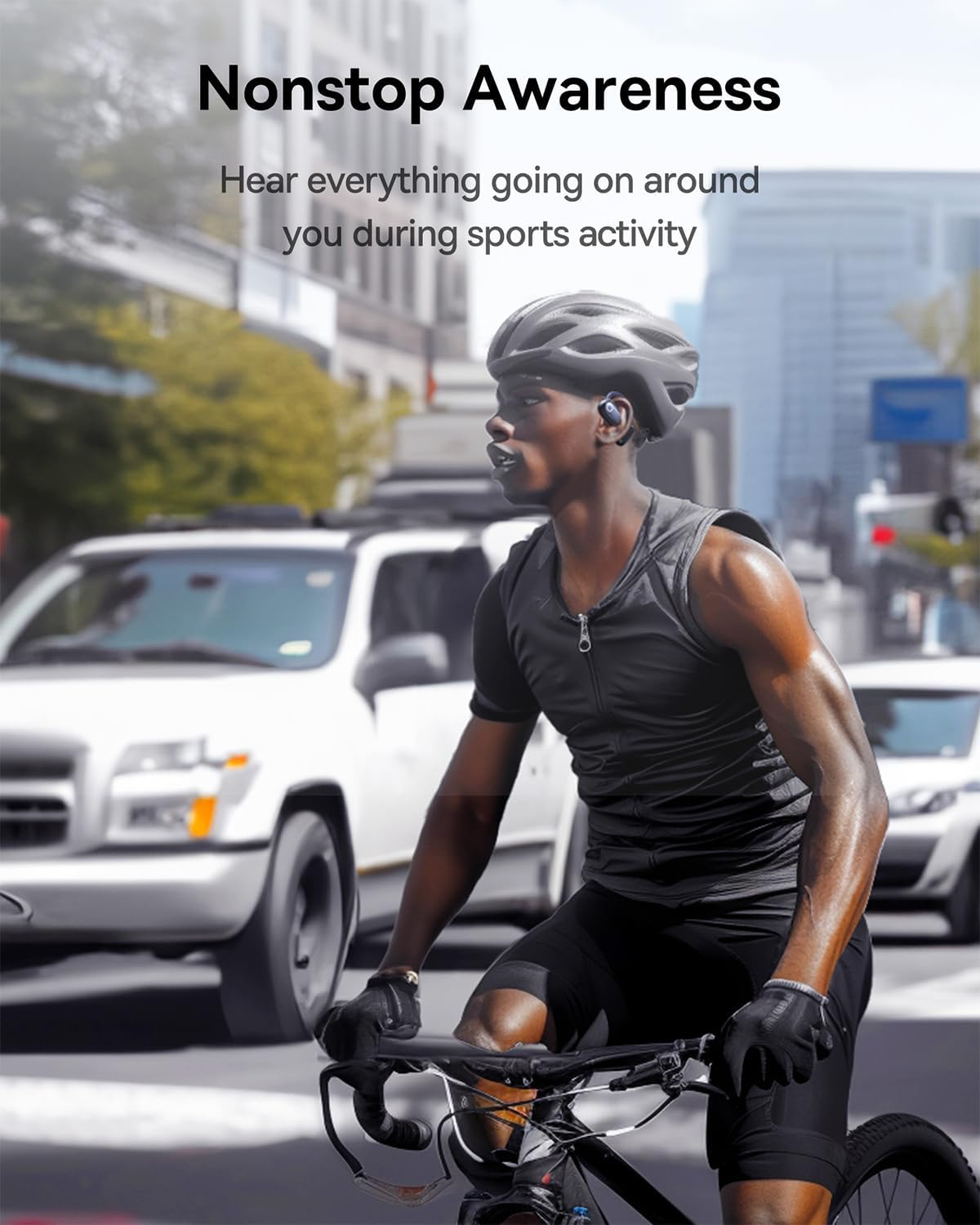 Baseus Eli Sport 1 Open-Ear TWS Earbuds- Open-Ear Design, 16.2Mm Large Driver, TWS & Around-The-Neck Option, 30H Battery Life - Perfect for Workouts, Running, and Commutes (Black) - Black image number 2