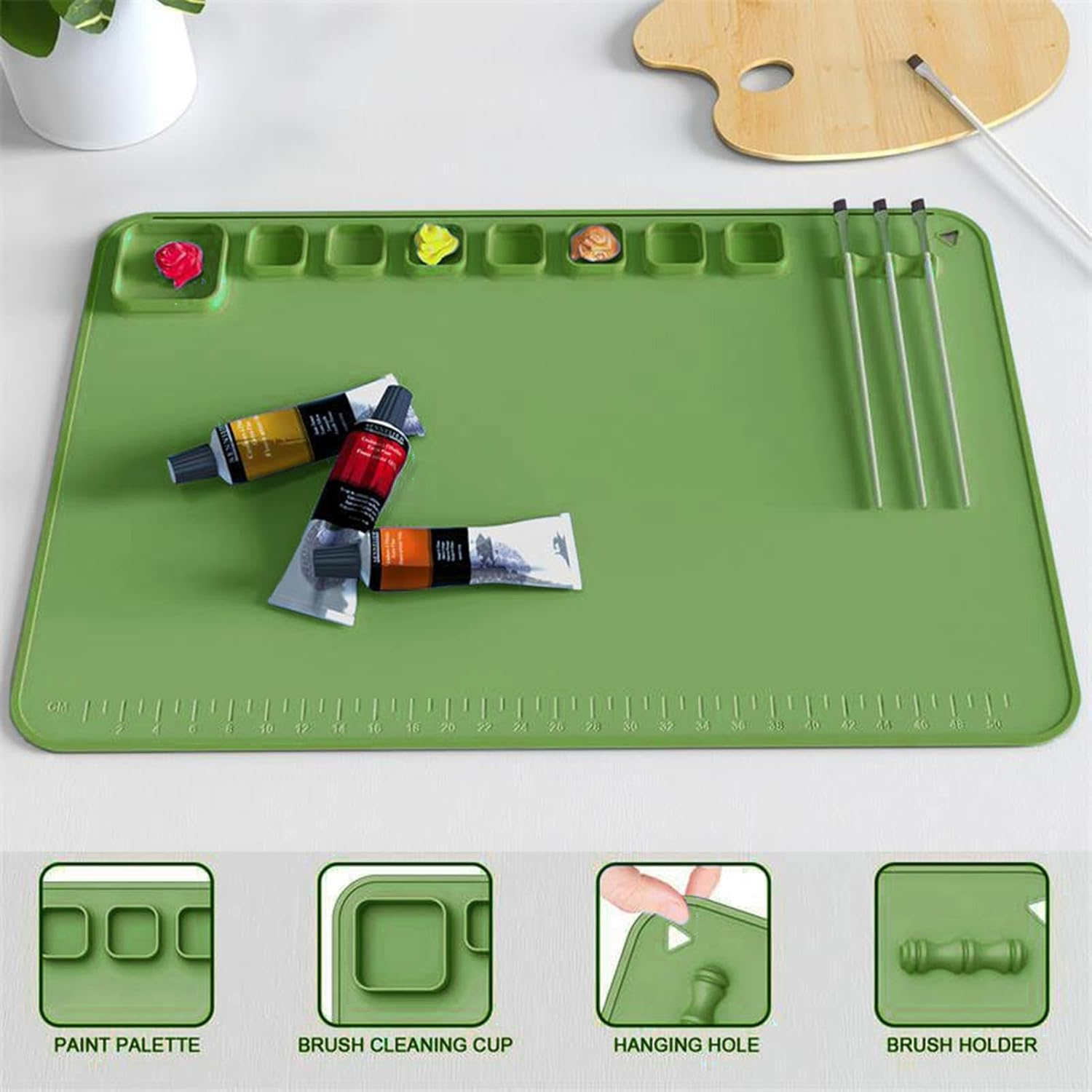 Silicone Art Mat,24In X 16In Resin Jewelry Casting Molds Mat Nonstick Nonslip | No Staining Supplies Accessories for Resin, Painting, Paint, Clay, Craft image number 1