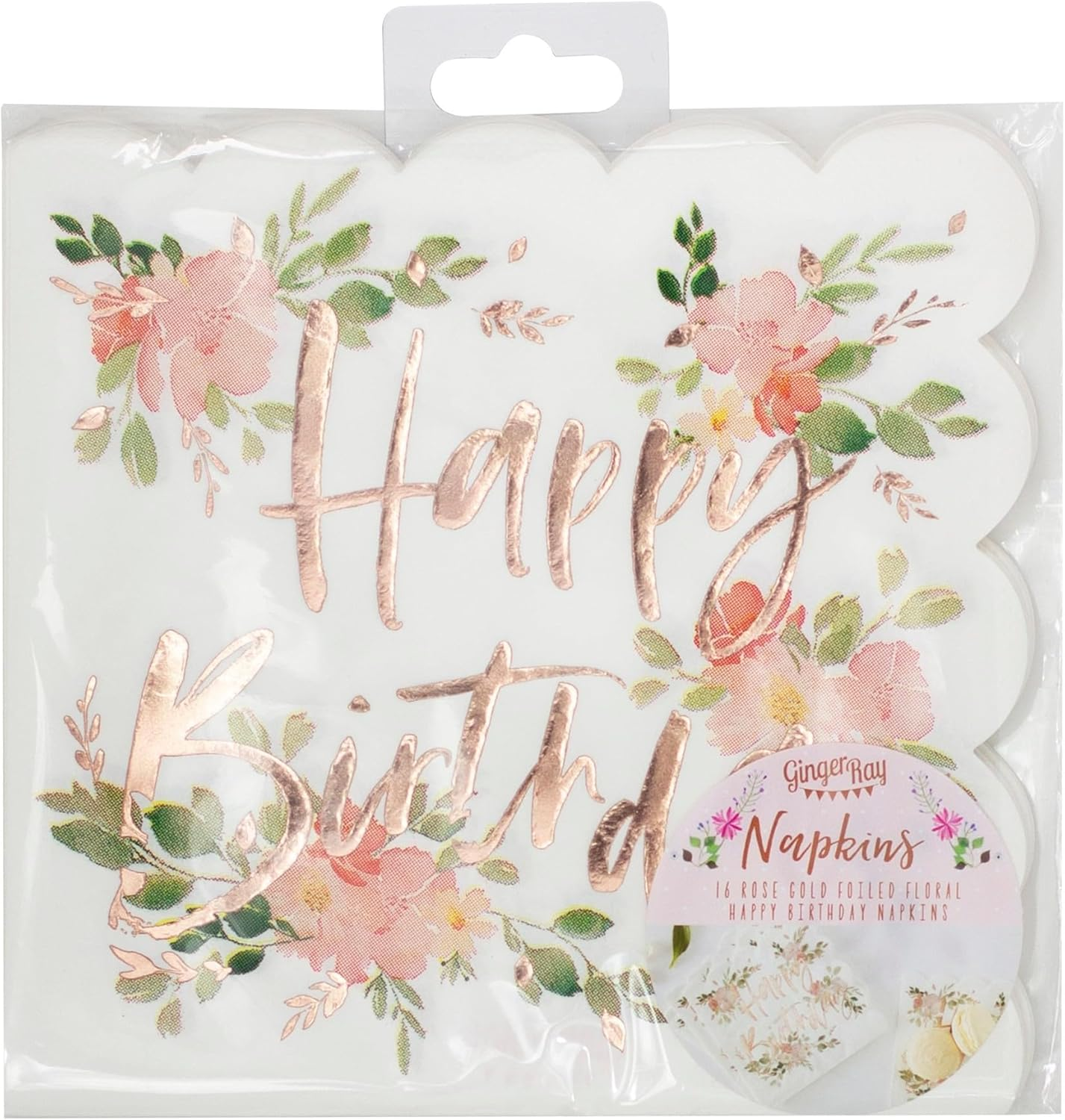 Ginger Ray Ditsy Floral Decorative Party Paper Straws (Pack of 25)