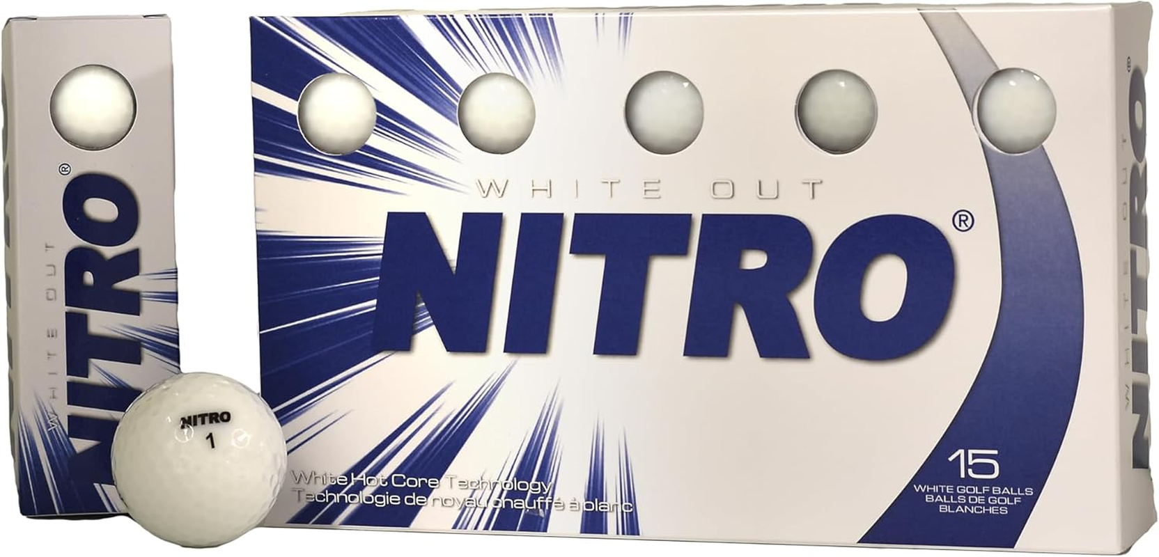 Nitro White Out Golf Balls [15-Ball] image number 3