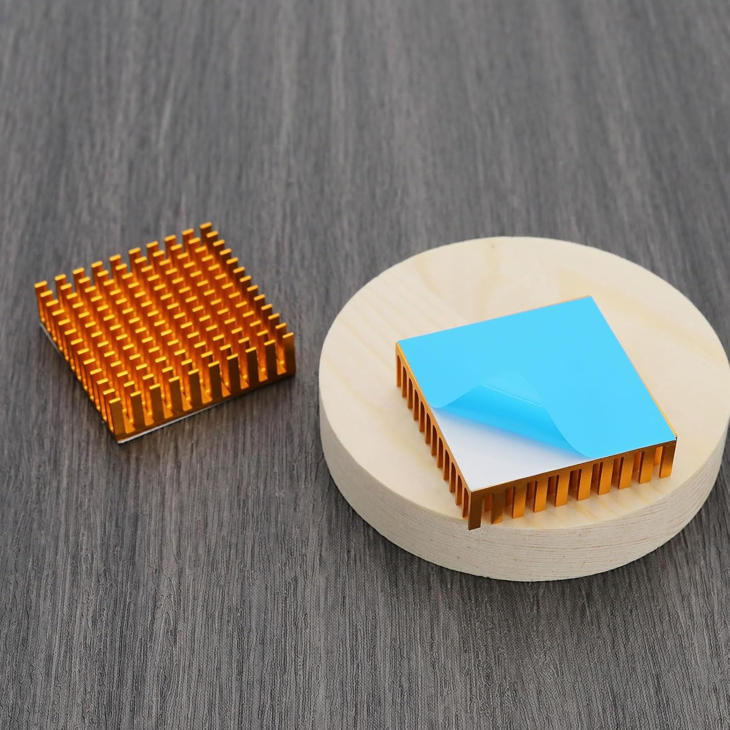 LT Easiyl 6Pcs Aluminum Radiators Aluminum Heat Sink Cooler Aluminium Heatsink 40Mm X 40Mm X 11.5Mm for PC CPU IC Chip Power Supply Small Electronic Devices image number 1