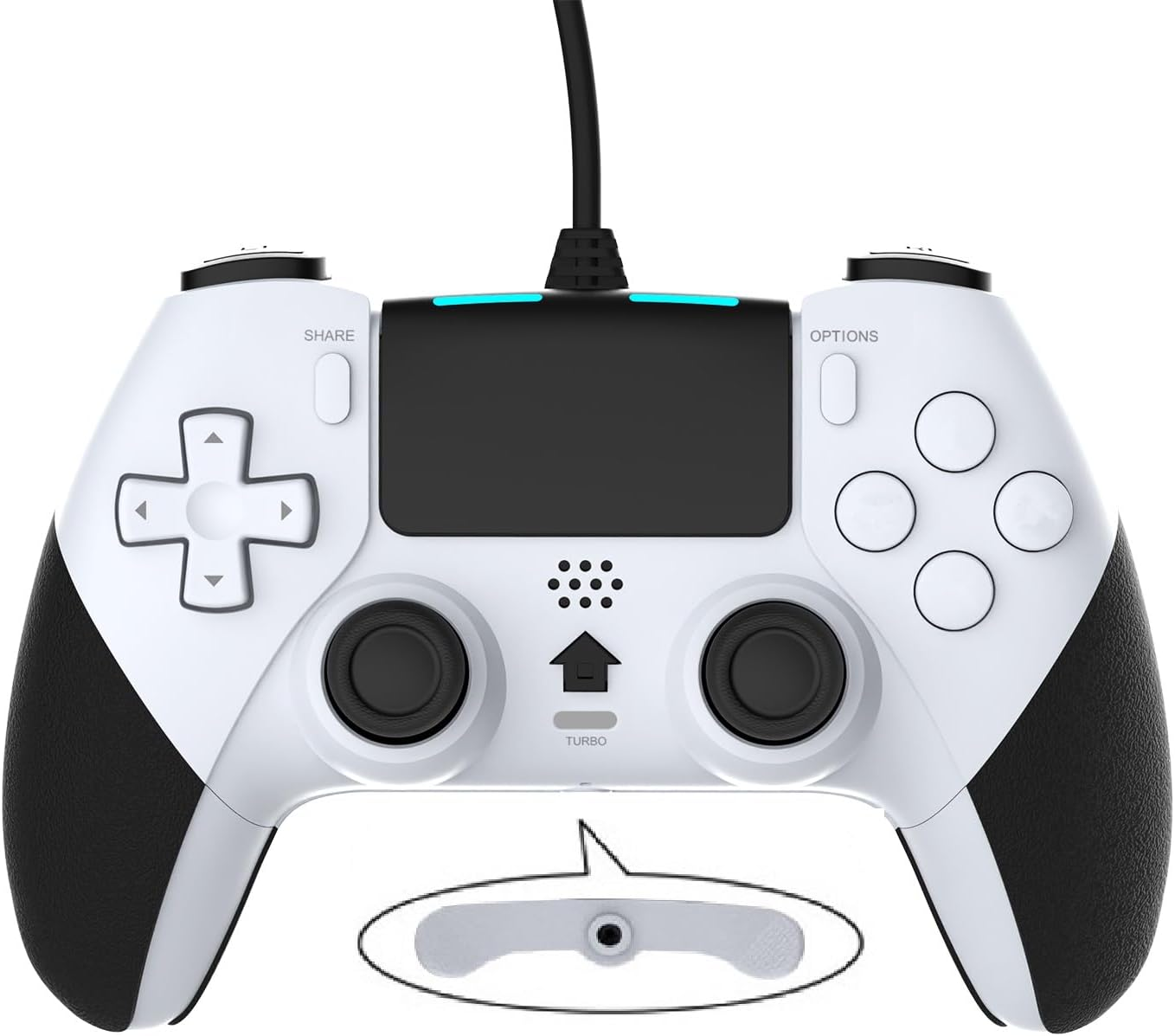 Wired Controller Gamepad for Playstation 4 /PS4 with Advanced Programming Buttons Dual Vibration Shock Joystick Gamepad for PS4/PS4 Slim/Ps4 Pro and PC (Black)