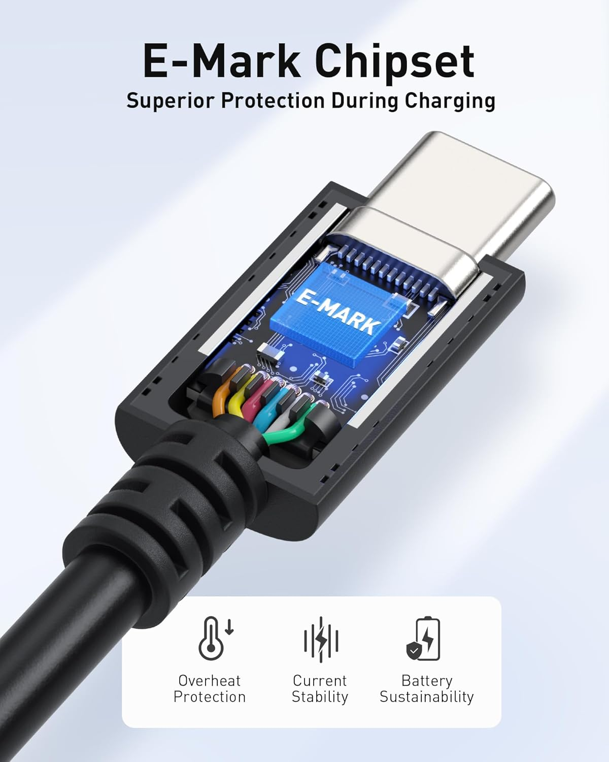 Cable Matters [USB-IF Certified] 240W USB C Cable - 1M, up to [240W Charging, 480Mbps], No Video Support, USB C Charger Cable/Usbc Charging Cord for Macbook/Ipad Pro/Xps/Surface Pro, Black image number 1