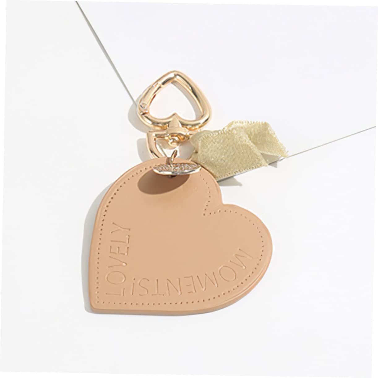 HAPINARY 3Pcs Heart Pendant Key Ring Decorative Heart Shape Backpack Pendant Leather Keychain for Car Key Ring Holder Bag Hanging Ornament image number 5