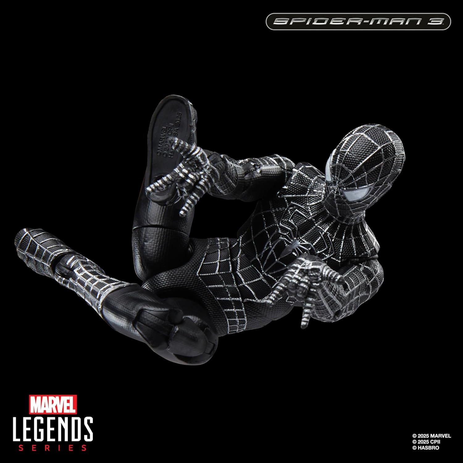 Marvel Legends Series Spider-Man, Spider-Man 3 Collectible 6 Inch Action Figure with Spider-Man Symbiote Accessories image number 6